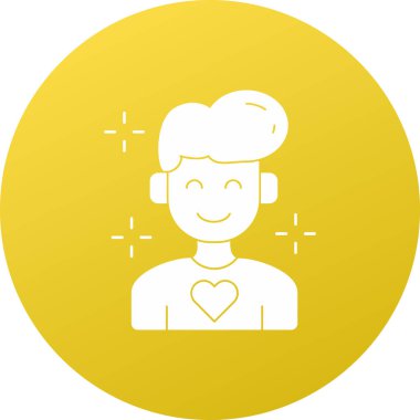 kalp düz simgesi, vektör, illüstrasyon