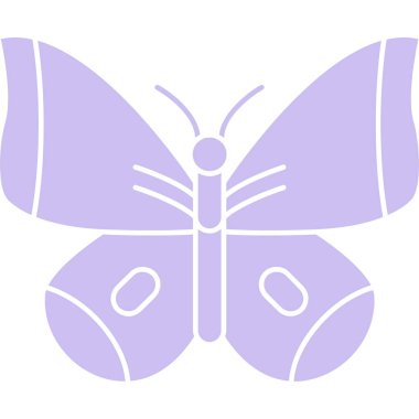 Kelebek. Web simgesi basit illüstrasyon