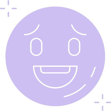 Yüz. Web simgesi basit illüstrasyon