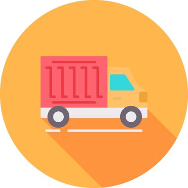 kamyon dağıtım vektör illüstrasyonu