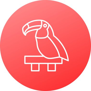 soyut olarak izole edilmiş papağan simgesi