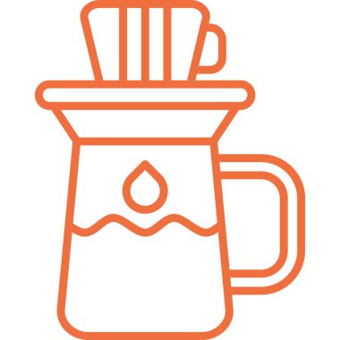 Kahve. Web simgesi basit tasarım