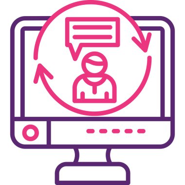 İnternet web simgesi basit vektör illüstrasyonu