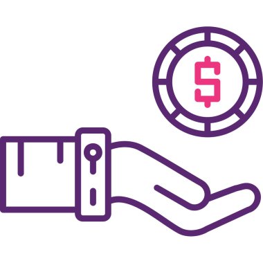 Dolar simgesi vektör illüstrasyonu