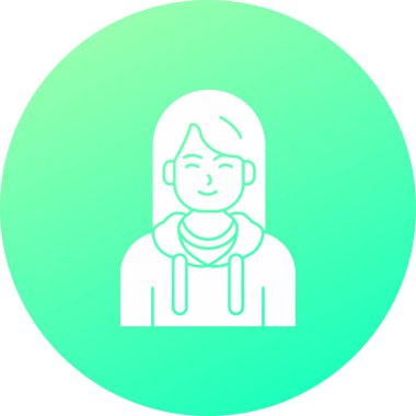 Kadın avatar. Web simgesi