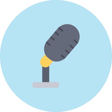 Mic web simgesi, vektör illüstrasyonu