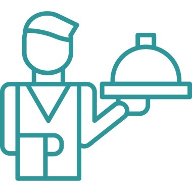 Şef adam simgesi, vektör illüstrasyonu