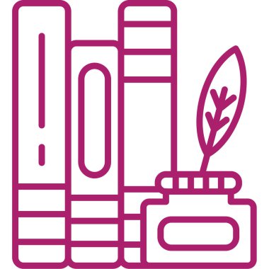 Kitaplar. Web simgesi basit illüstrasyon