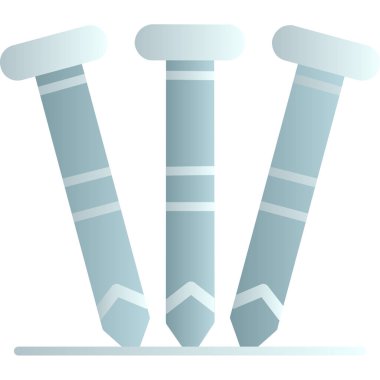 Üç farklı renkte beyzbol sopası.