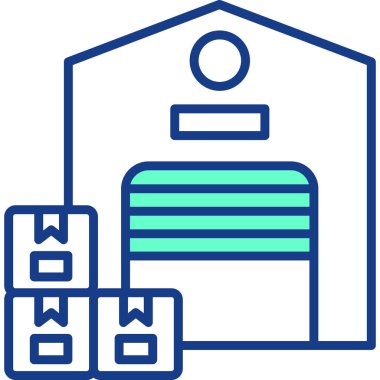 Bina. Web simgesi basit illüstrasyon