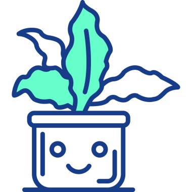 Kaktüs. Web simgesi basit illüstrasyon