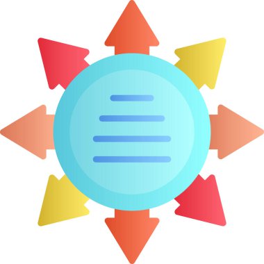 Düz stil izole edilmiş arkaplanda güneş simgesi