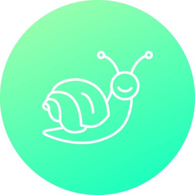 Eşsiz Salyangoz Çizgisi Vektörü Simgesi