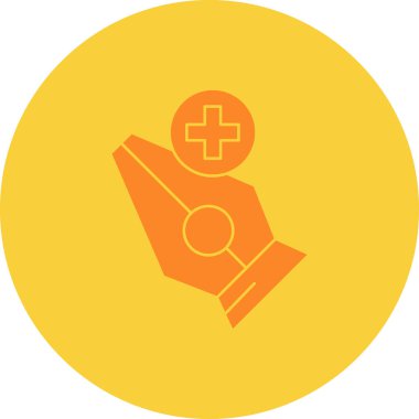 vektör el bir haç tutuyor