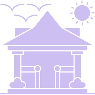 Bina. Web simgesi basit illüstrasyon