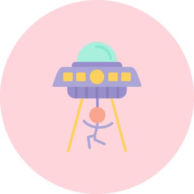 uzay keşif simgesi vektör illüstrasyonu