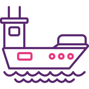 Gemi. Web simgesi basit illüstrasyon