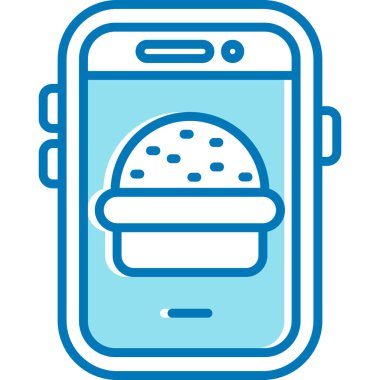 Hamburger. Web simgesi basit illüstrasyon