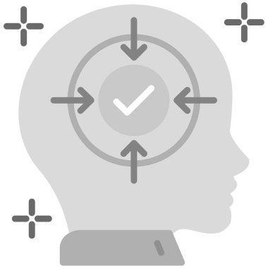 kafa beyin simgesi ile. vektör çizim