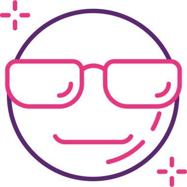 Gözlük. Web simgesi basit illüstrasyon