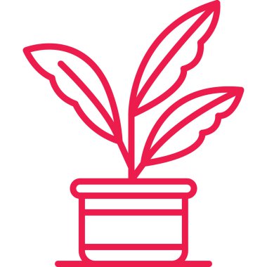 Bitki. Web simgesi basit illüstrasyon