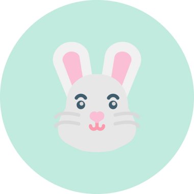 Tavşan simgesi vektör illüstrasyonu