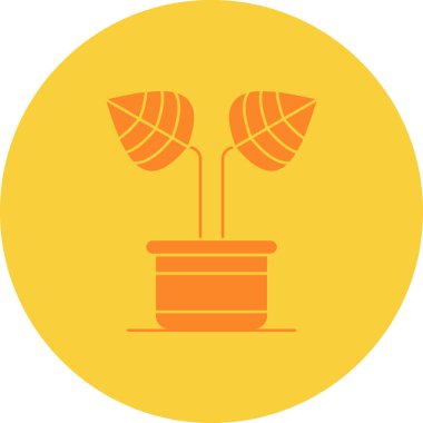 Bitki. Web simgesi basit illüstrasyon