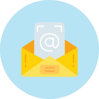 e-posta ileti simgesi düz biçimli