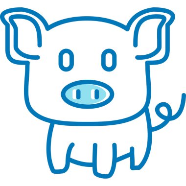 Domuz kumbarası. Web simgesi basit illüstrasyon