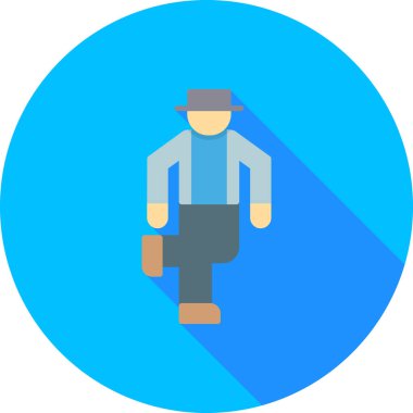 Çiftçi adam simgesi düz stil