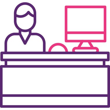 Masa. Web simgesi basit illüstrasyon