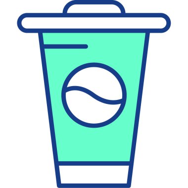 içecek kabı simgesi, ana hatlı vektör çizimi