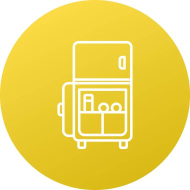 bagaj web simgesi, basit vektör illüstrasyonu