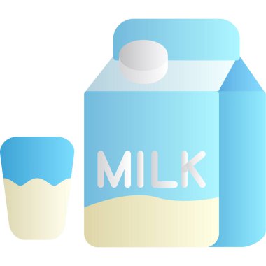 süt ikonu vektör illüstrasyonu