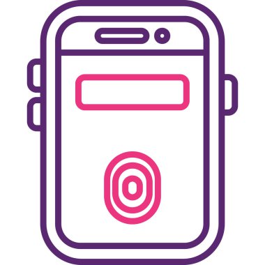 Akıllı telefon. Web simgesi basit illüstrasyon