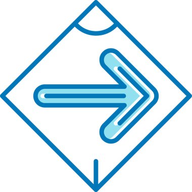 ok yönü sağ simgesi - taslak biçimi