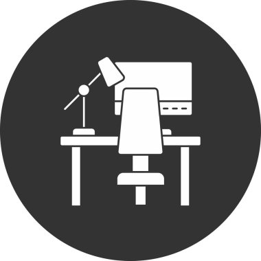 Masa. Web simgesi basit illüstrasyon