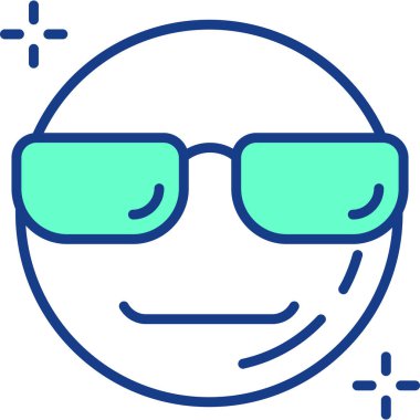 Gözlükler modern simge, vektör illüstrasyonu