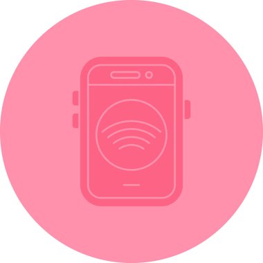 Soyut arkaplanda kablosuz simge izole edildi