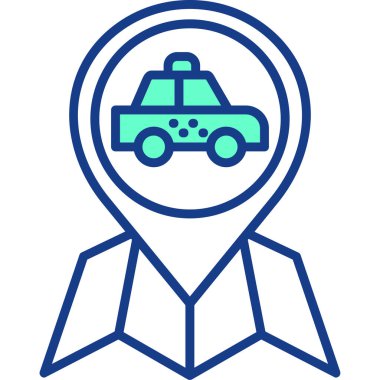 araba simgesi vektör illüstrasyonu