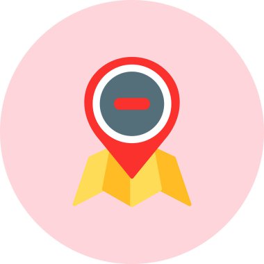 harita pin düz vektör simgesi