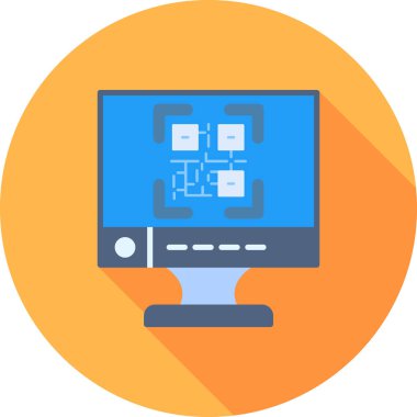 Bilgisayar. Web simgesi basit tasarım