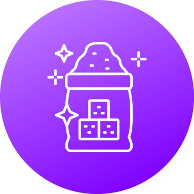 Beyaz arka planda izole edilmiş kutu simgesindeki çizgi patlamış mısır. Kova kutusu. Renkli taslak konsepti. vektör.