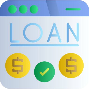 Düz stil kredi simgesi