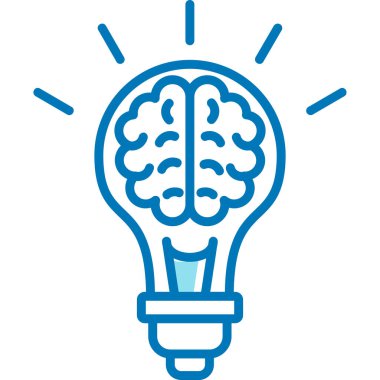 beyin ikonu vektör illüstrasyonu