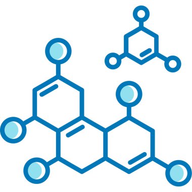 Kimya molekülü bilim simgesi