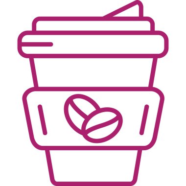 Taslak biçiminde fincan kahve ikonu