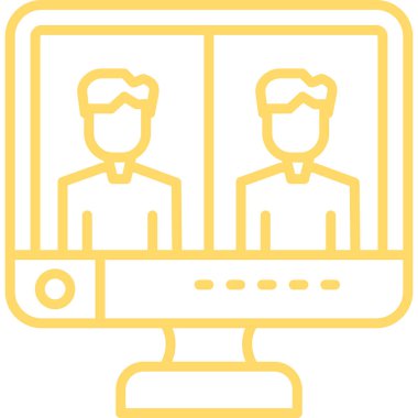 iş konferansı simgesi, vektör illüstrasyonu