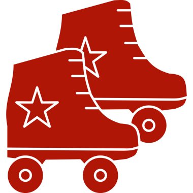 Bir yıldızlı kırmızı retro yıldız çizmesinin vektör çizimi