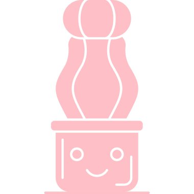 Beyaz arkaplanda bir çizgi film lambasının vektör çizimi